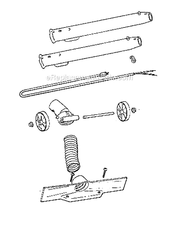 Page F Diagram and Parts List for 1780A  Eureka Canister Vacuum