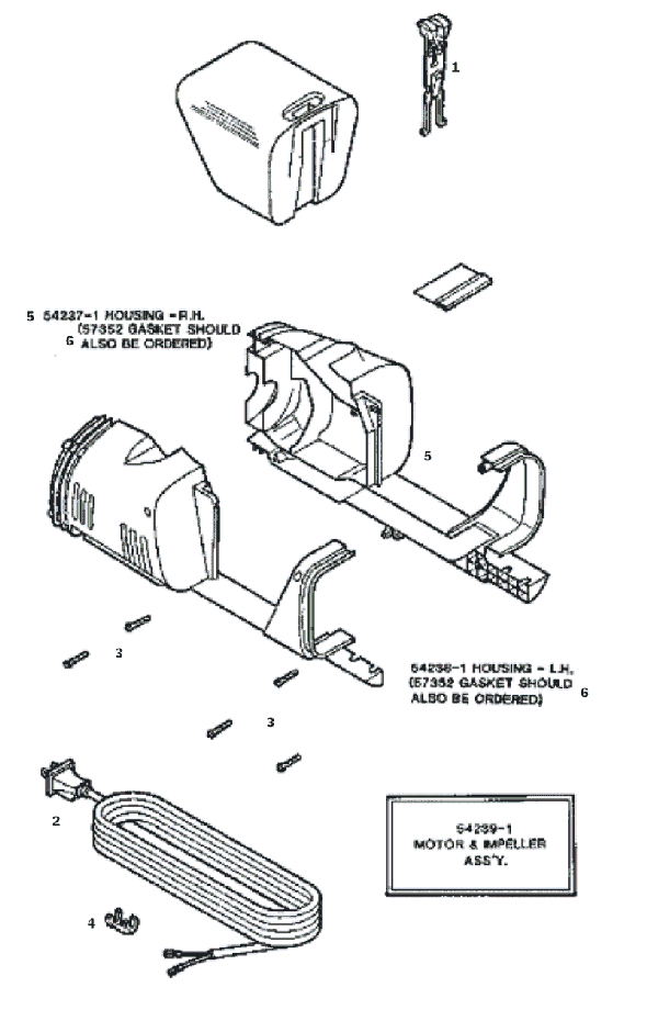 Page A Diagram and Parts List for 185A  Eureka Upright Vacuum
