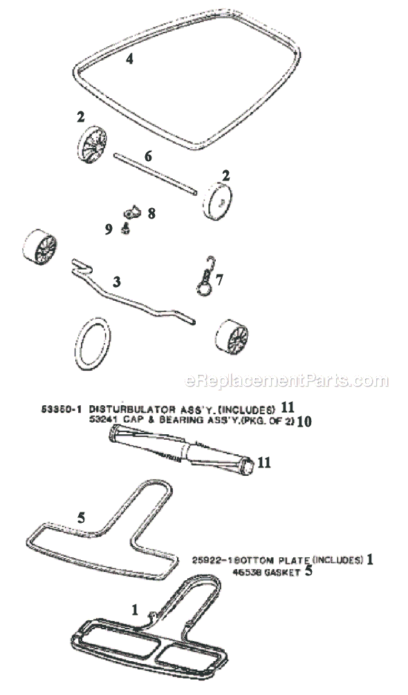 Page C Diagram and Parts List for 1903B  Eureka Upright Vacuum