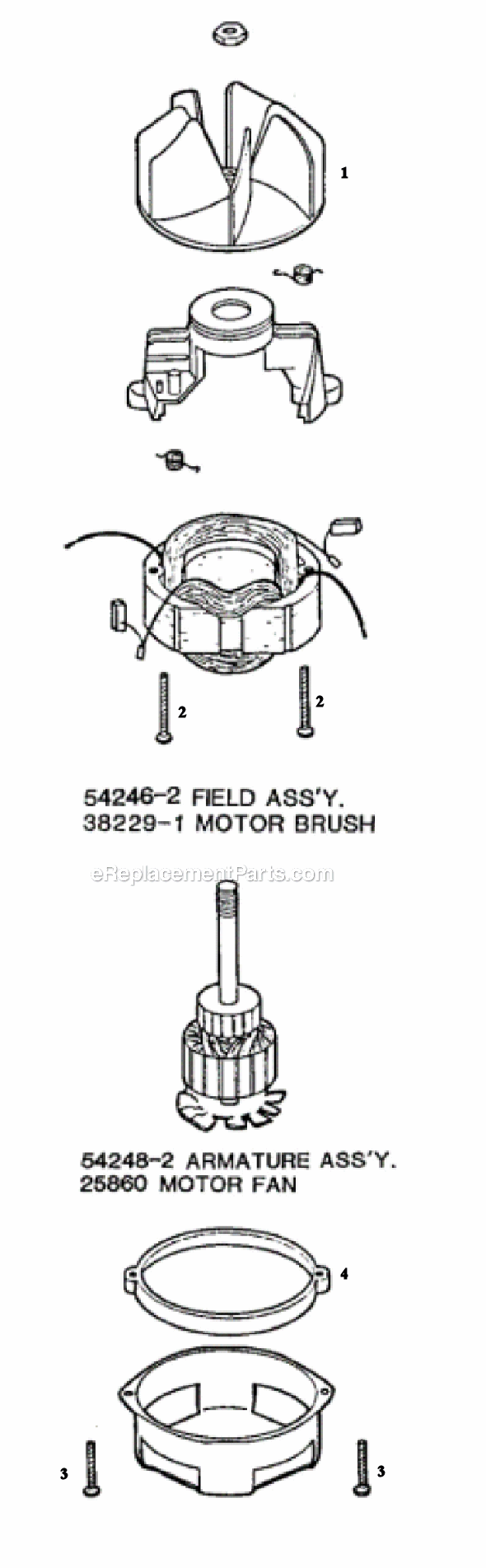 Page C Diagram and Parts List for 190A  Eureka Upright Vacuum