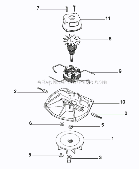 Page B Diagram and Parts List for 1923B  Eureka Upright Vacuum