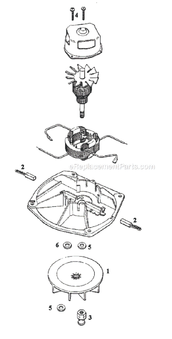 Page B Diagram and Parts List for 1925A  Eureka Upright Vacuum