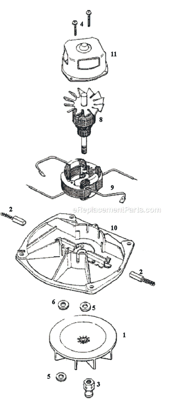 Page B Diagram and Parts List for 1932A  Eureka Upright Vacuum