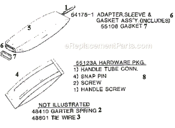 Page E Diagram and Parts List for 1932A  Eureka Upright Vacuum