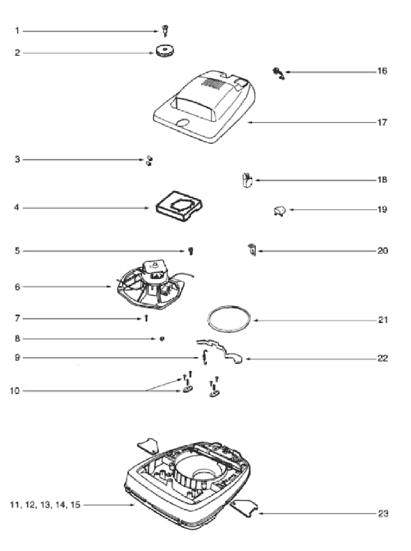 Page A Diagram and Parts List for 1934AGS  Eureka Upright Vacuum