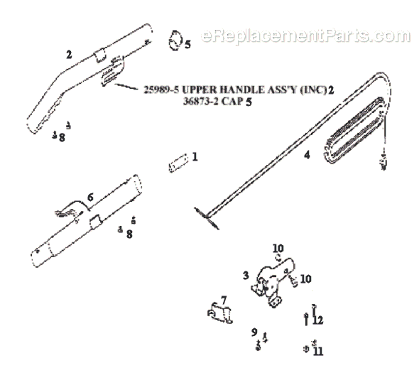 Page D Diagram and Parts List for 1934AX  Eureka Upright Vacuum