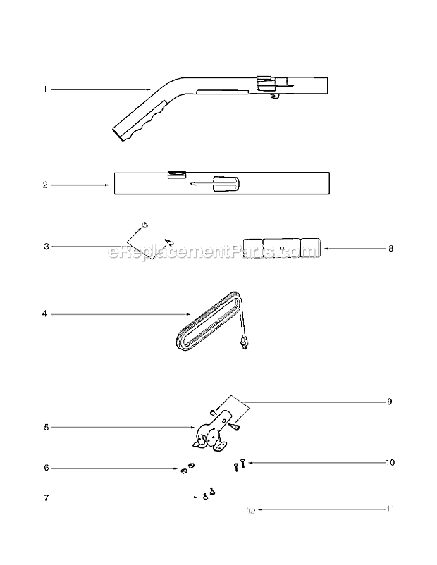 Page D Diagram and Parts List for 1934B  Eureka Upright Vacuum