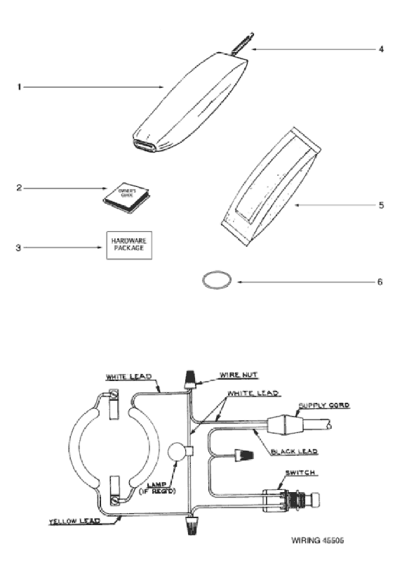 Page E Diagram and Parts List for 1950A  Eureka Upright Vacuum