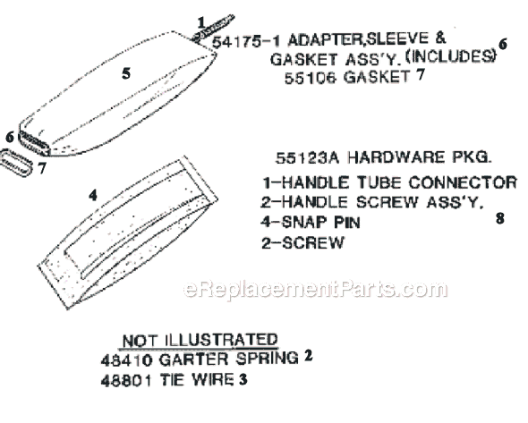 Page E Diagram and Parts List for 1967BT  Eureka Upright Vacuum