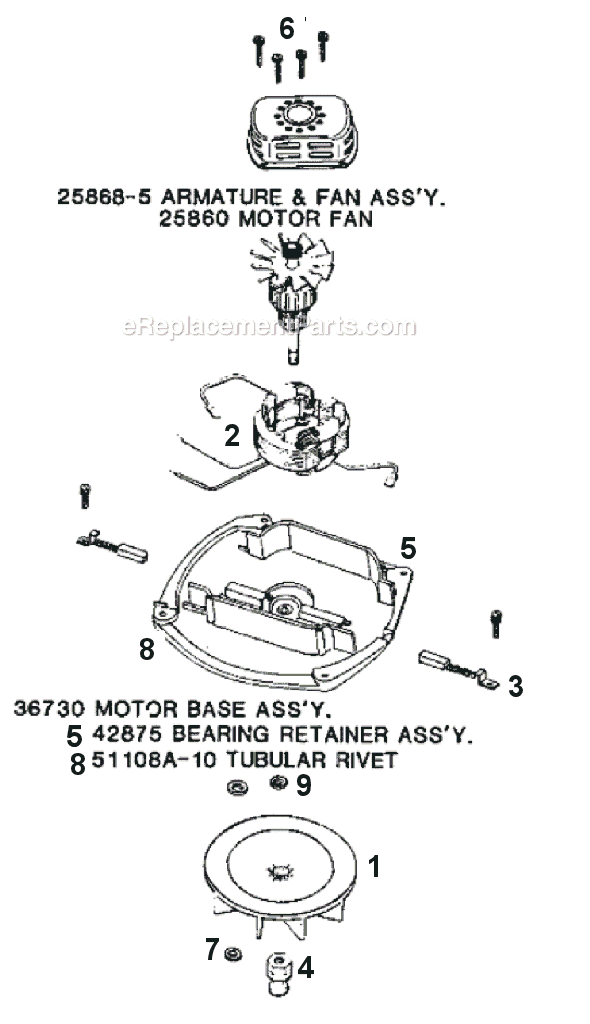 Page B Diagram and Parts List for 2034B  Eureka Upright Vacuum