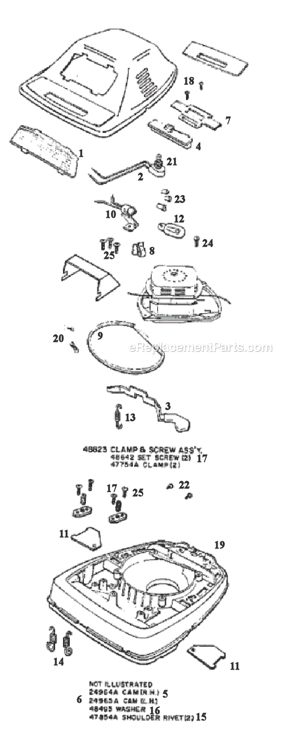 Page A Diagram and Parts List for 2039AT  Eureka Upright Vacuum