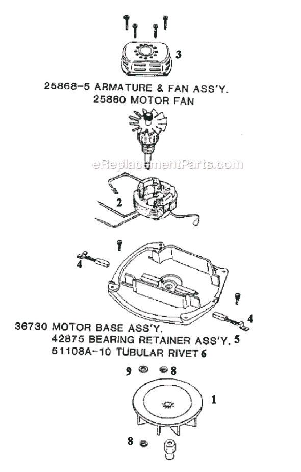Page B Diagram and Parts List for 2059A  Eureka Upright Vacuum