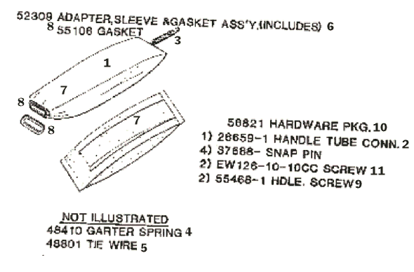 Page E Diagram and Parts List for 2101B  Eureka Upright Vacuum
