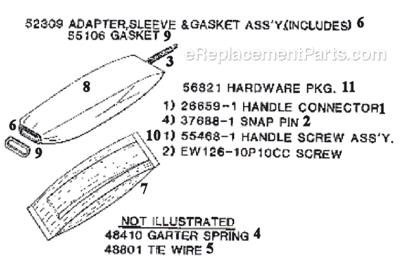 Page E Diagram and Parts List for 2118B  Eureka Upright Vacuum
