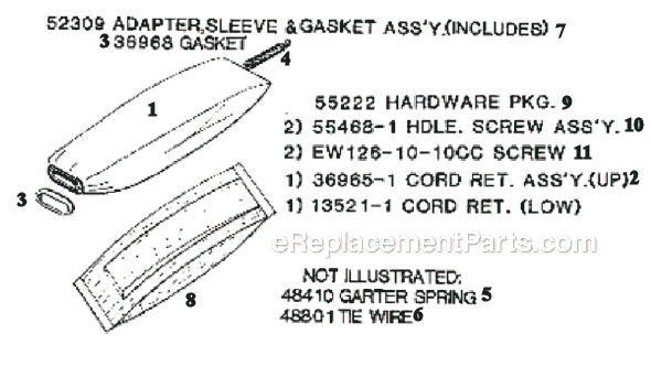 Page E Diagram and Parts List for 2122A  Eureka Upright Vacuum