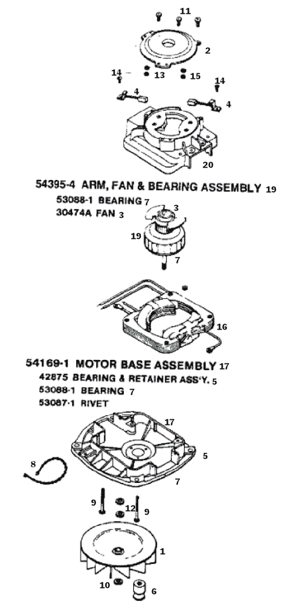 Page B Diagram and Parts List for 2125A  Eureka Upright Vacuum