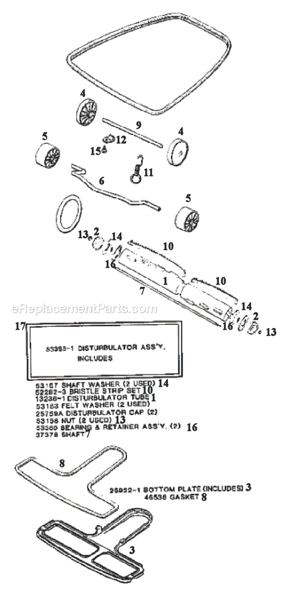 Page C Diagram and Parts List for 2134BT  Eureka Upright Vacuum