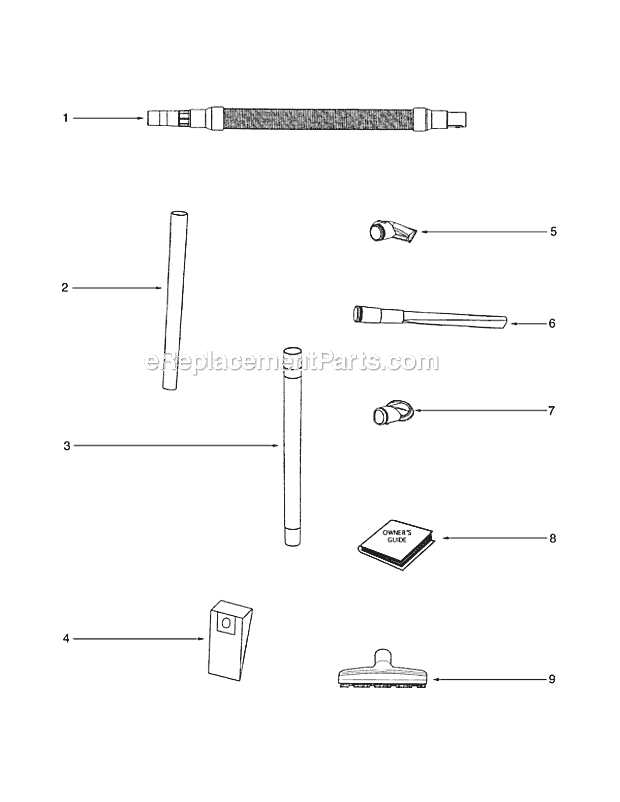 Page A Diagram and Parts List for 2273AV  Eureka Upright Vacuum