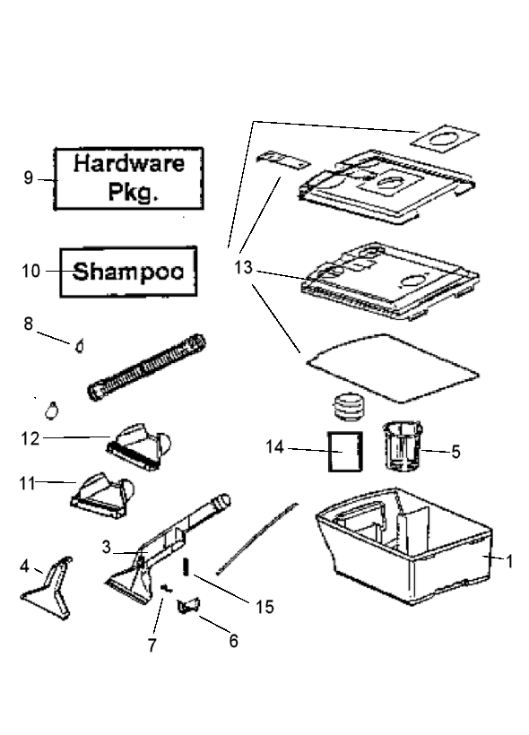 Page D Diagram and Parts List for 2450AT  Eureka Carpet Cleaner