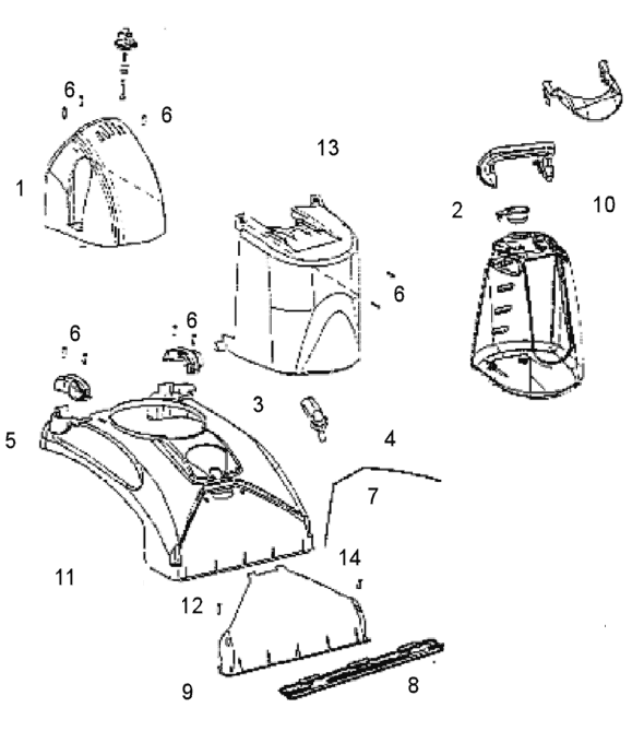 Page C Diagram and Parts List for 2450BT  Eureka Carpet Cleaner