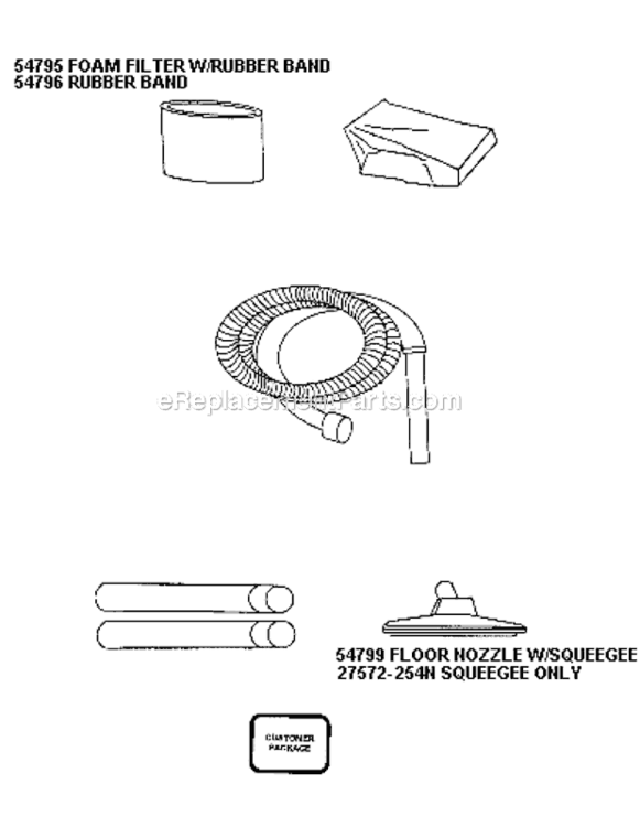 Page A Diagram and Parts List for 2815AX  Eureka Utility Vacuum