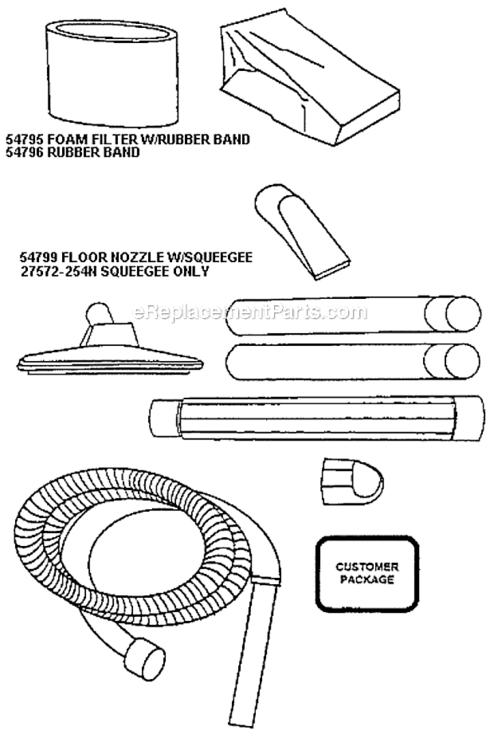 Page A Diagram and Parts List for 2818AX  Eureka Utility Vacuum