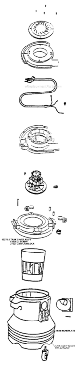 Page B Diagram and Parts List for 2823A  Eureka Utility Vacuum