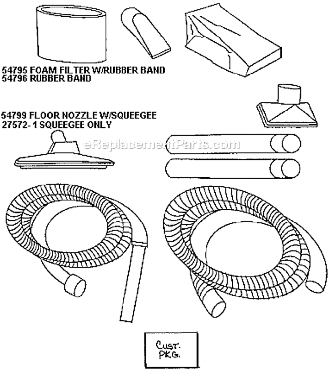 Page A Diagram and Parts List for 2827A  Eureka Utility Vacuum