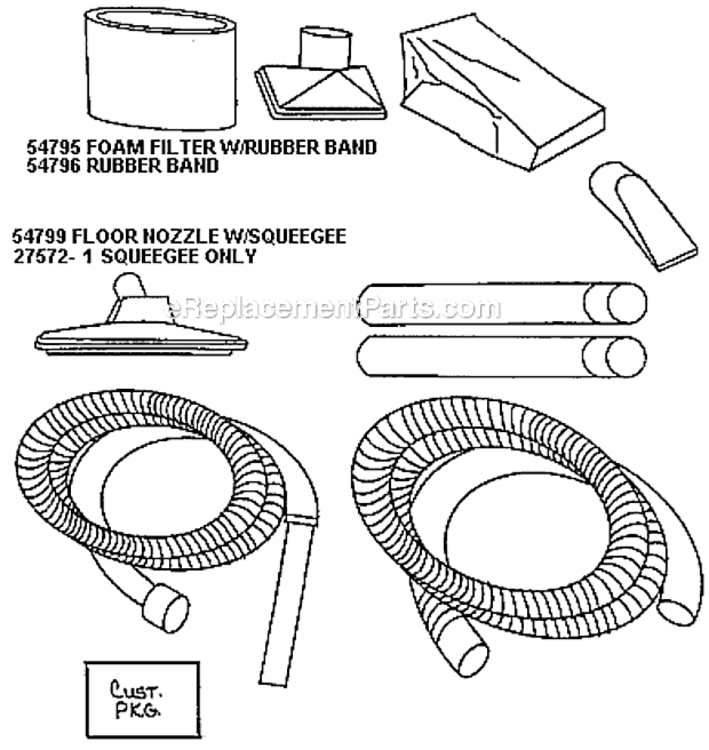 Page A Diagram and Parts List for 2831A  Eureka Utility Vacuum