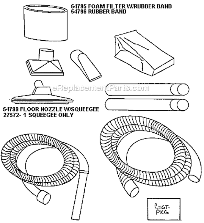 Page A Diagram and Parts List for 2832A  Eureka Utility Vacuum