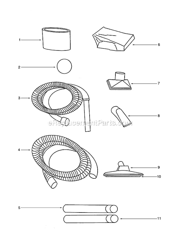 Page A Diagram and Parts List for 2832B  Eureka Utility Vacuum