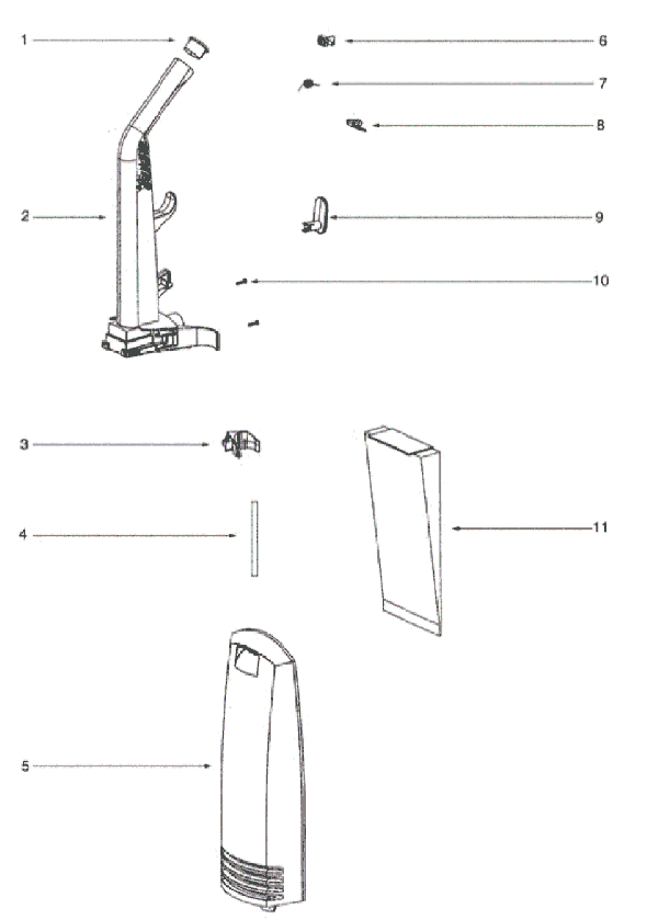 Page C Diagram and Parts List for 2903A  Eureka Upright Vacuum