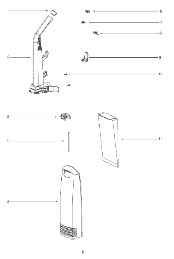 Page C Diagram and Parts List for 2924AS  Eureka Upright Vacuum