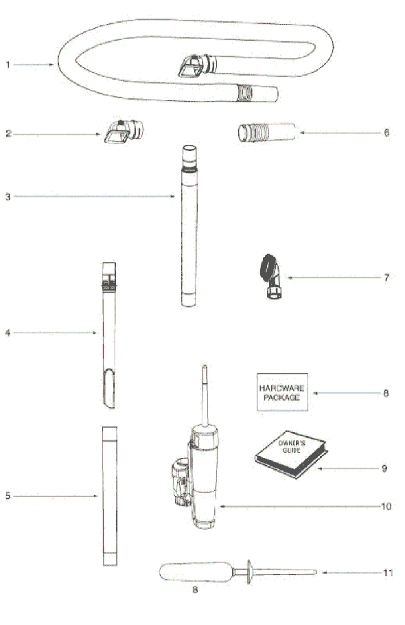 Page B Diagram and Parts List for 2924AV  Eureka Upright Vacuum