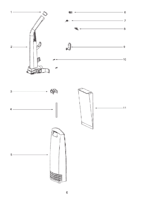 Page C Diagram and Parts List for 2926AV  Eureka Upright Vacuum