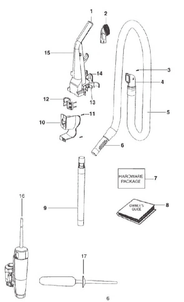 Page B Diagram and Parts List for 2940AVE  Eureka Upright Vacuum