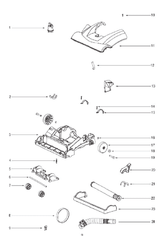 Page A Diagram and Parts List for 2941AVZ  Eureka Upright Vacuum