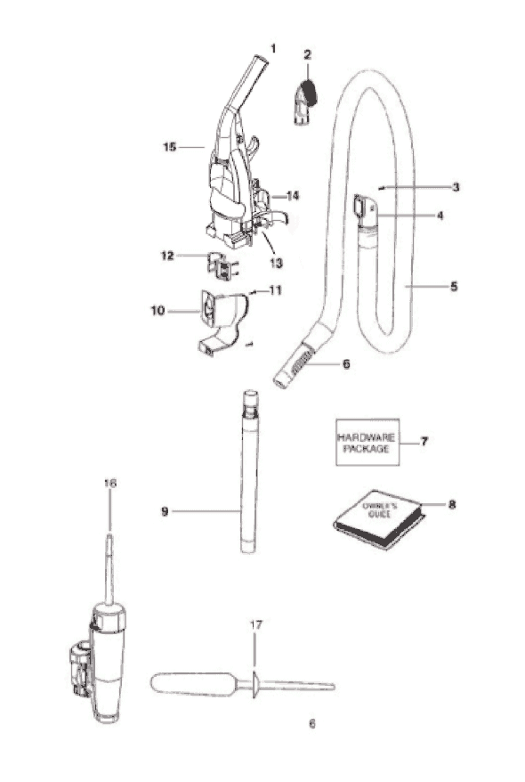 Page B Diagram and Parts List for 2941AVZ  Eureka Upright Vacuum