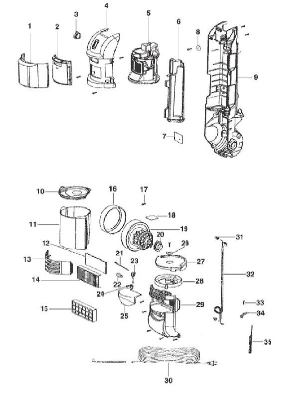 Page C Diagram and Parts List for 2971BVZ  Eureka Upright Vacuum