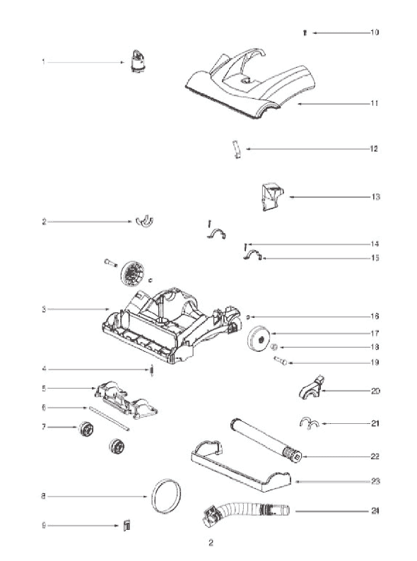 Page A Diagram and Parts List for 2972AV  Eureka Upright Vacuum