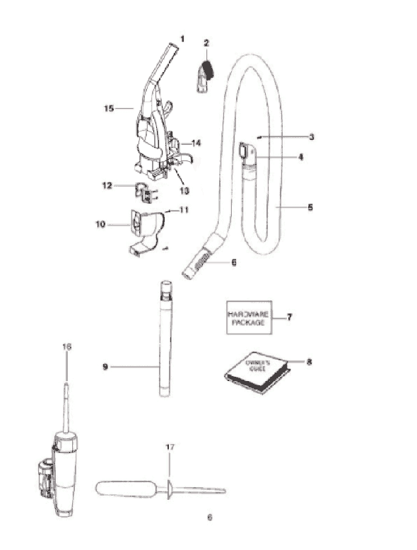 Page B Diagram and Parts List for 2972AV  Eureka Upright Vacuum