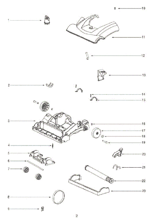 Page A Diagram and Parts List for 2976AVZ  Eureka Upright Vacuum