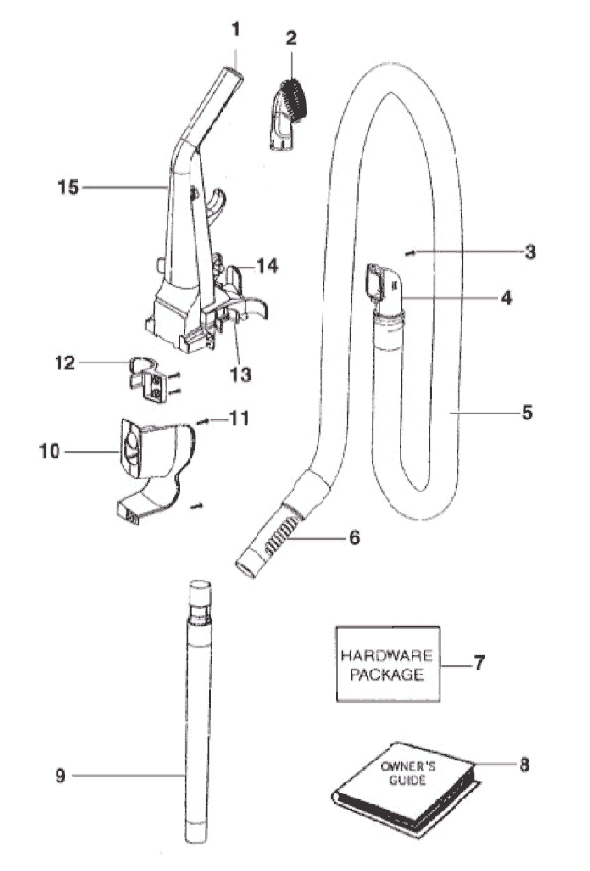 Page B Diagram and Parts List for 2976AVZ  Eureka Upright Vacuum