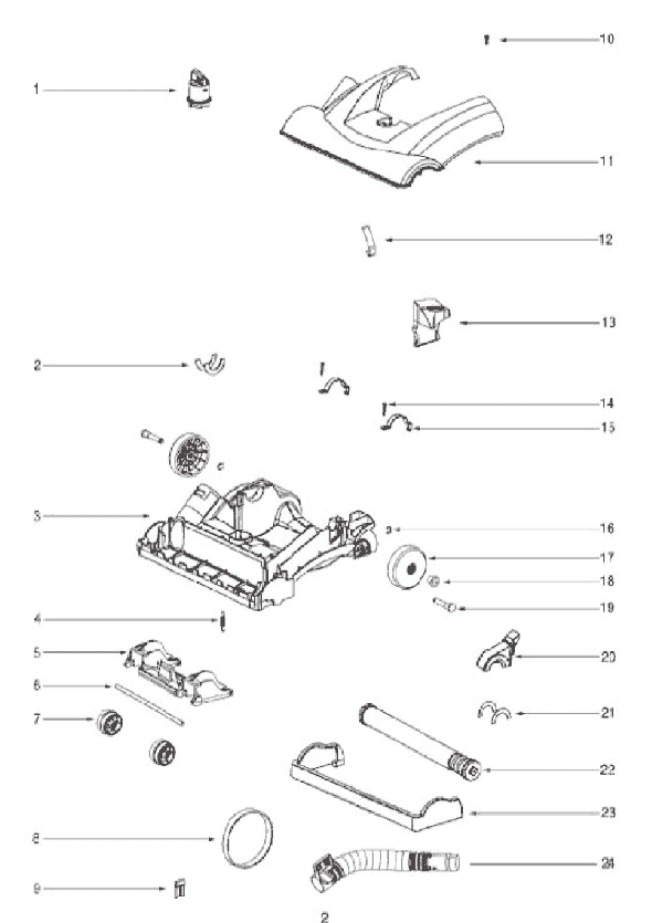 Page A Diagram and Parts List for 2977AV  Eureka Upright Vacuum