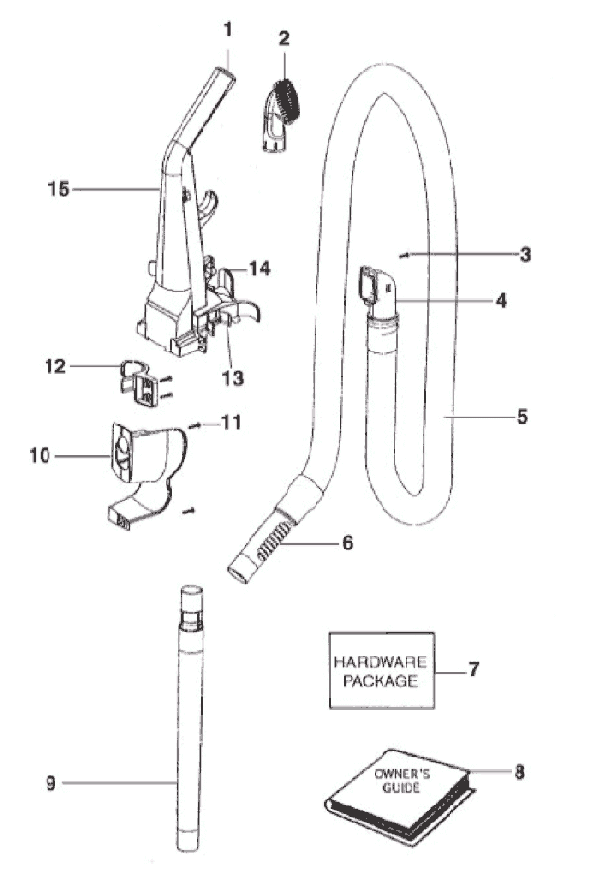 Page B Diagram and Parts List for 2981AVZ  Eureka Upright Vacuum