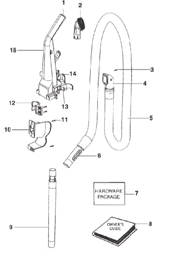 Page B Diagram and Parts List for 2981AV  Eureka Upright Vacuum