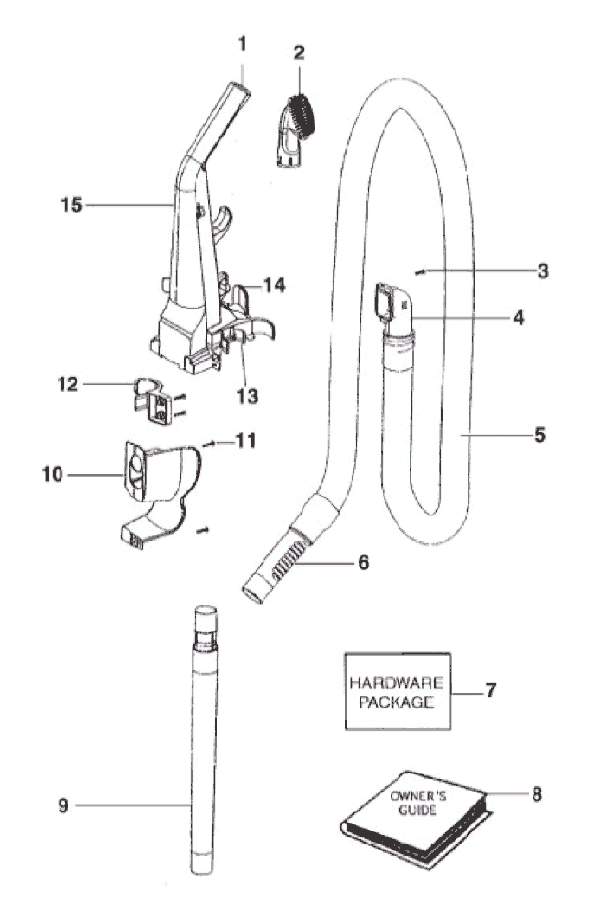 Page B Diagram and Parts List for 2981BVZ  Eureka Upright Vacuum