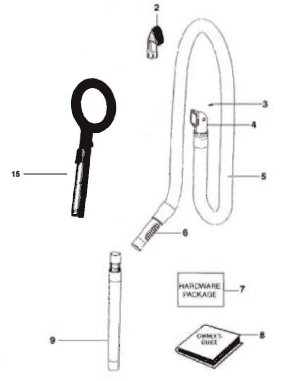 Page B Diagram and Parts List for 2998AZ  Eureka Upright Vacuum