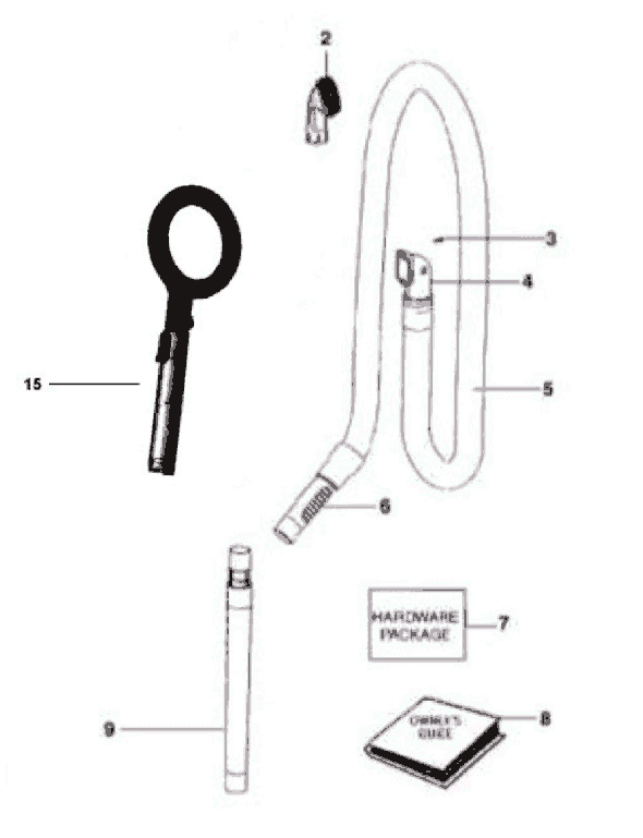 Page B Diagram and Parts List for 2998BZ  Eureka Upright Vacuum