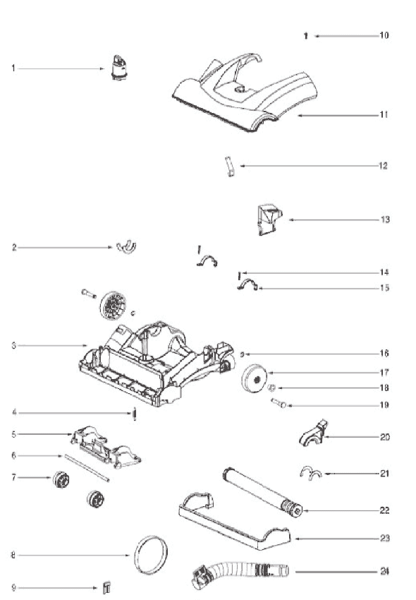 Page A Diagram and Parts List for 2999AVZ  Eureka Upright Vacuum